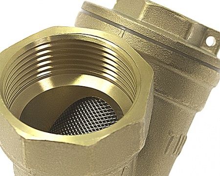 Фильтр косой сетчатый латунный муфтовый Ду 15