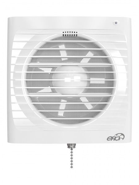 Вентилятор D-125мм, 175х175мм, ERA 5S C-02 (с сеткой, клапаном и шнуровым выключателем)