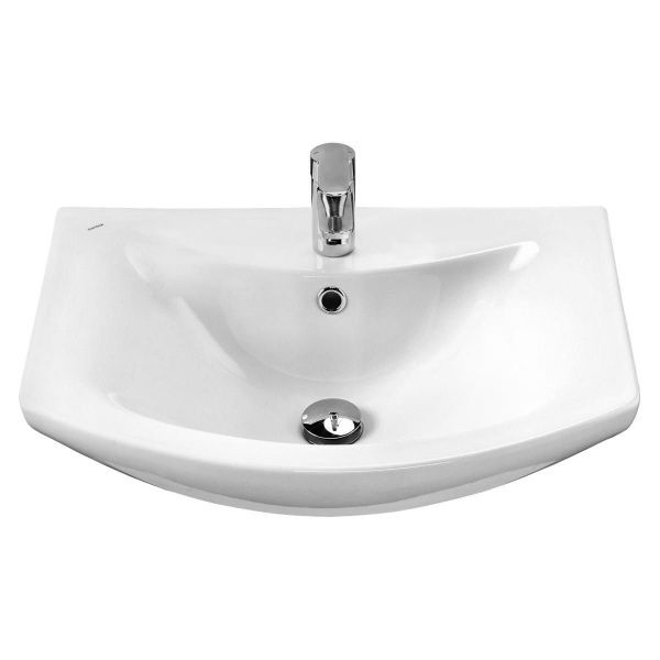 Умывальник мебельный "Балтика 60" с переливом, без комплекта, 1 отверстие, белый