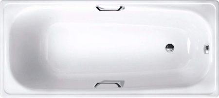 Ванна стальная 170х75см, Белая ITALICA White Wave (Караганда) с ручками-подлокотниками, с ножками