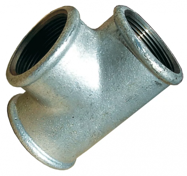 Тройник чугунный, оцинкованный Ду 20