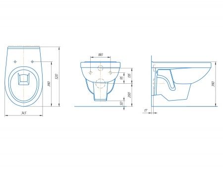 Унитаз подвесной "Рио" белый, сиденье полипропилен