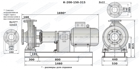 Насос (агрегатированный) К 200-150-315а-с  (37х1500)