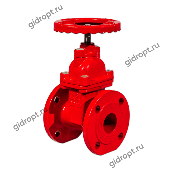 Задвижка 30ч39р Ду 50 Ру10/16   Tmax-120 оС  (ТЯЖЕЛАЯ, ЛАТУННАЯ гайка на клине) КРАСНАЯ