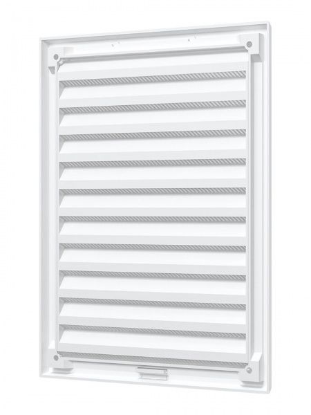 Решетка пластиковая 150х200, белая, сетка, разъемная