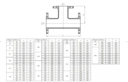 Тройник фланцевый ТФ200х65   (чугун)   Ру10