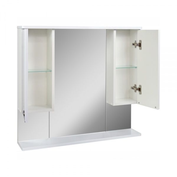 Зеркало "Афина 80" 800х180х732, со шкафчиком, с подстветкой