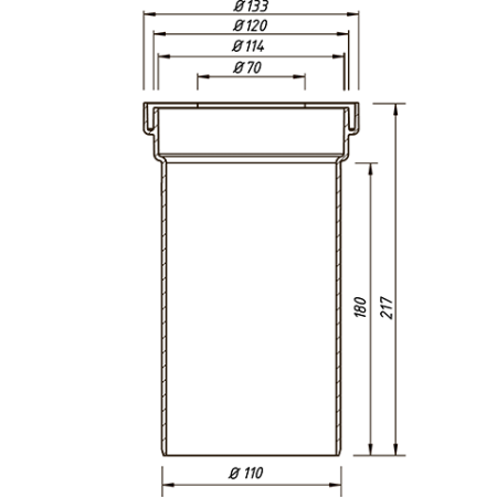 Патрубок приборный прямой РР 110