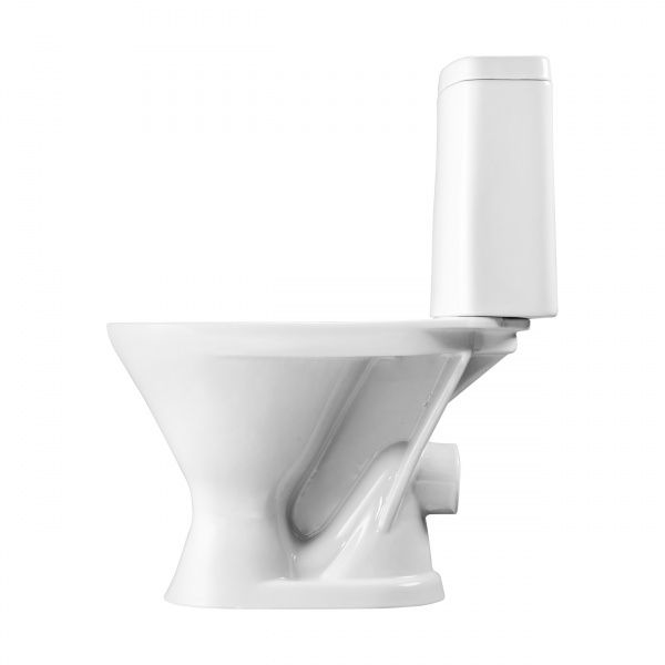 Унитаз "Грация" белый, 2 кн.арм., прямой выпуск, нижн.подв., сид.полипр.