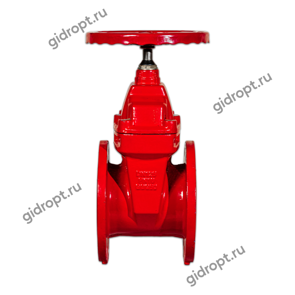 Задвижка 30ч39р Ду 150 Ру10/16  Tmax-120 оС (с гайкой, ЛАТУННАЯ гайка на клине) КРАСНАЯ