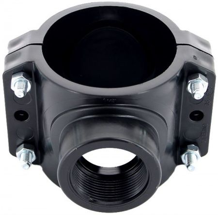 Седелка (хомут на врезку) ВР 200х2" Р-16 (ПНД, Компрессия)