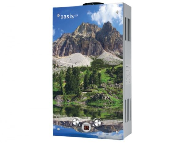 Водонагреватель газовый OASIS Eco L-20D Горы, 10 л/мин (с дисплеем)