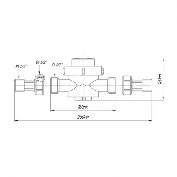 Счетчик воды "Норма" СВКМ-32 Г, L-160 (с присоединителями)