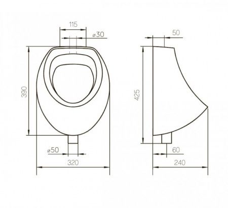 Писсуар "Мини" настенный