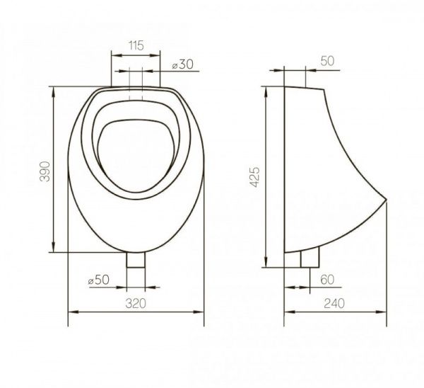 Писсуар "Мини" настенный
