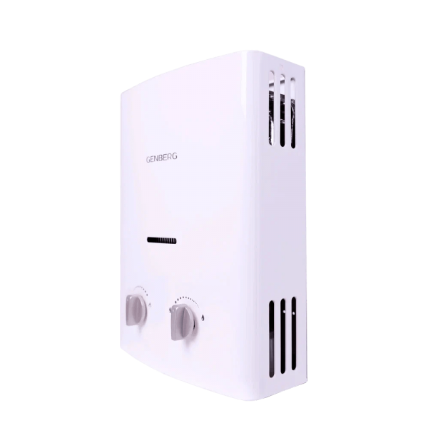 Водонагреватель газовый GENBERG Бездымоходный 105.01 Белый, 5 л/мин, 10 кВт