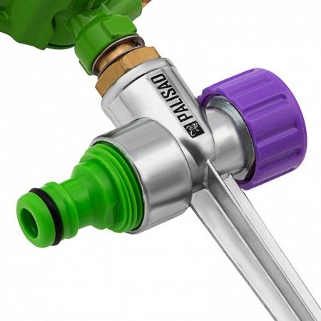 Разбрызгиватель металлический, двухсторонний, площадь до 500м2, струя от 3 до 12м