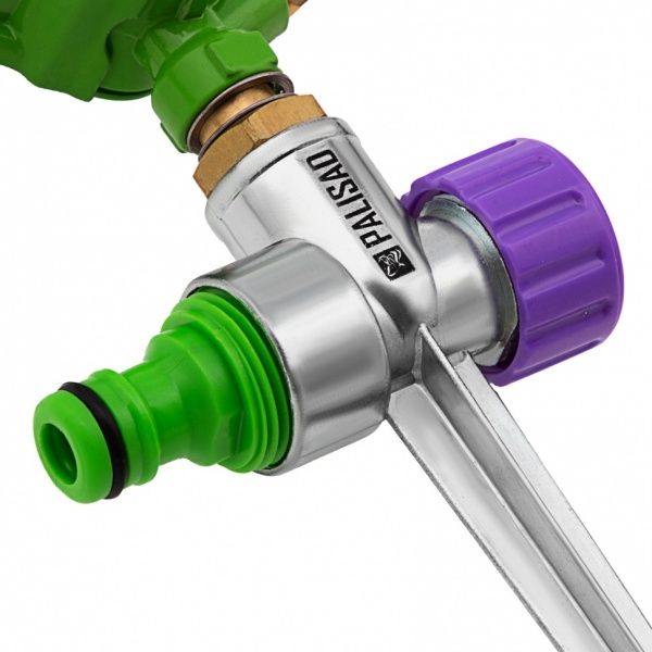 Разбрызгиватель металлический, двухсторонний, площадь до 500м2, струя от 3 до 12м