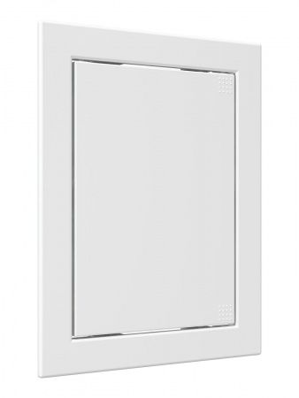 Дверца пластиковая АБС 168х218 (146х196) белая с фланцем