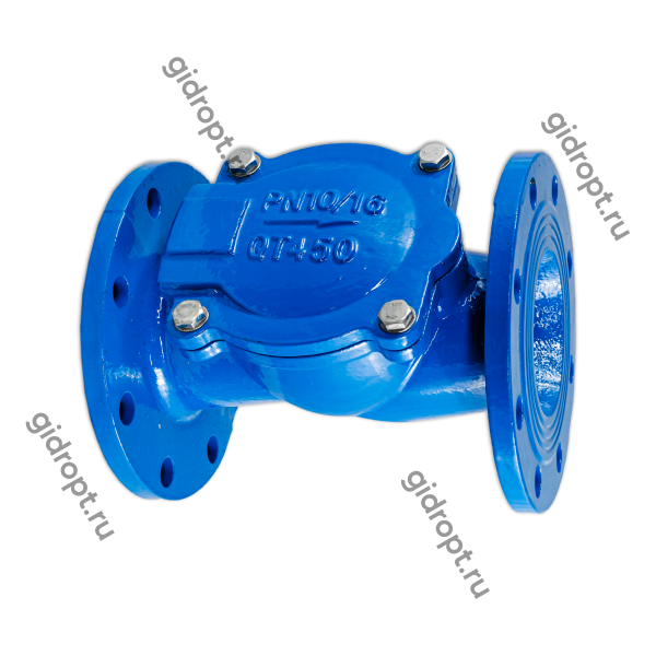 Клапан поворотный 19ч16р Ду 100,  Ру 16 (фланцевый)