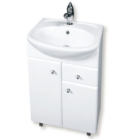 Умывальник мебельный "Уют 500" с переливом, без комплекта, 1 отверстие, белый