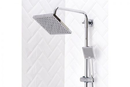 Смеситель для душа одноручный с жесткой стойкой, тропическая лейка, латунь, B7060SB-39