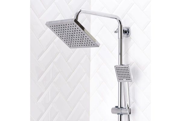 Смеситель для душа одноручный с жесткой стойкой, тропическая лейка, латунь, B7060SB-39