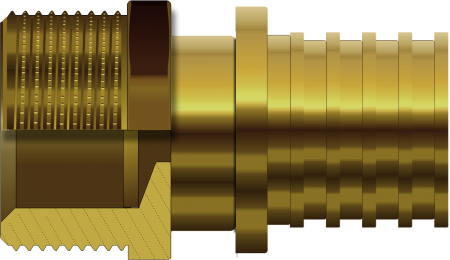 Муфта переходная 25х3.5-НР1" (латунь, аксиальная)