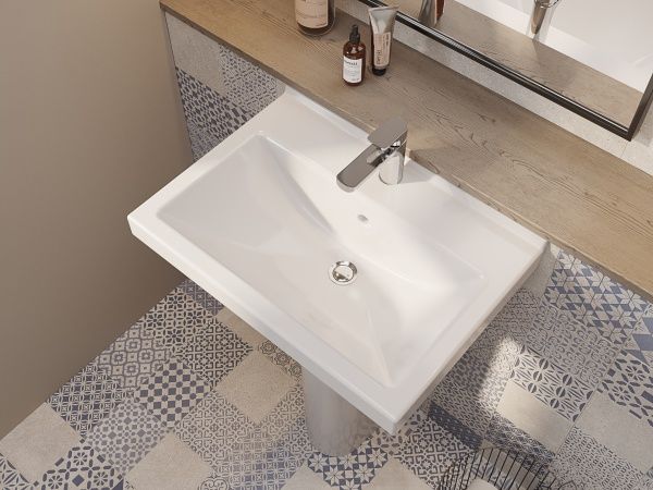 Пьедестал к умывальнику "Визит", "Прайм" белый