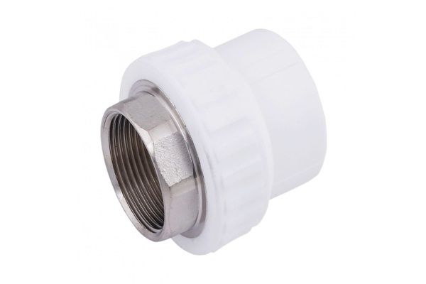 Муфта PPRC комбинированная ВР 63х2" под ключ (БЕЛЫЙ) Valfex (4/8)