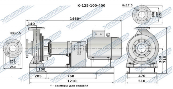 Насос (агрегатированный) К 125-100-400-с  (30х1500)