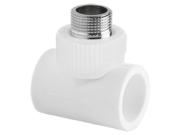 Тройник PPRC комбинированный НР 20х1/2"х20 (бел.) Tebo (20/120)