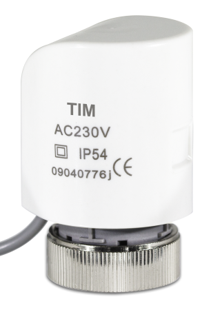 Сервопривод термостатический, НО - нормально открытый, 230V, присоединение M30x1.5,   TIM