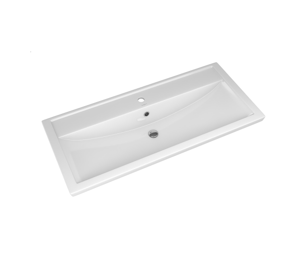 Умывальник мебельный "Фостер-1000" с переливом, без комплекта, 1 отверстие, белый