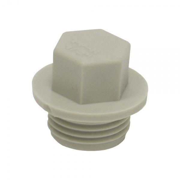 Заглушка резьбовая PPRC НР 1/2"   (сер.) Тebo (170/1700)