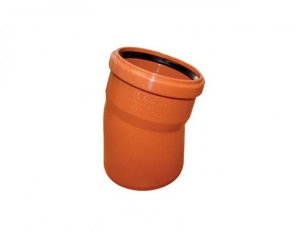Отвод РР канализационный 110х15" (оранж.)
