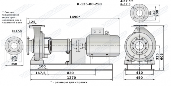 Насос (агрегатированный) К 125-80-250б-с  (37х3000)