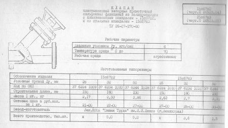 Вентиль 15п67п3 (П 26523) Ду 32 (прямоточный, сильфонный, фланцевый, из полипропилена)