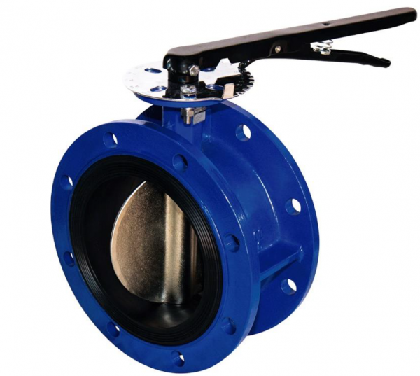 Затвор "DENDOR" Dn200 Pn16 тип 021F (фланцевый, корпус чугун, диск чугун)