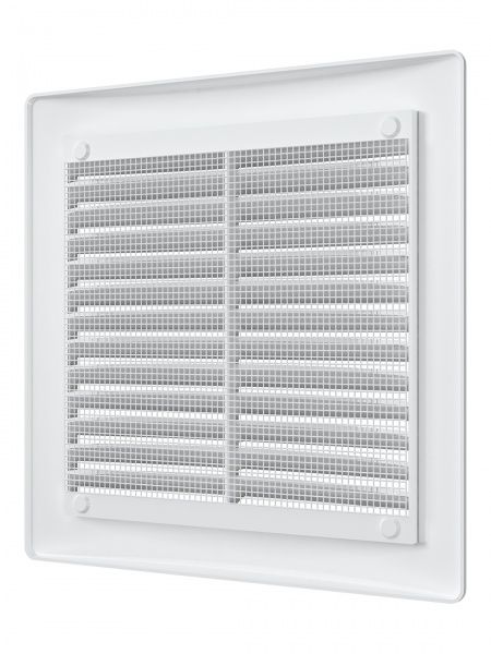 Решетка пластиковая 200х200, белая, сетка