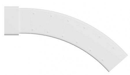 Соединительное УНИВЕРСАЛЬНОЕ колено прямоугольное вертикальное 60*204 мм. пластиковое, белое