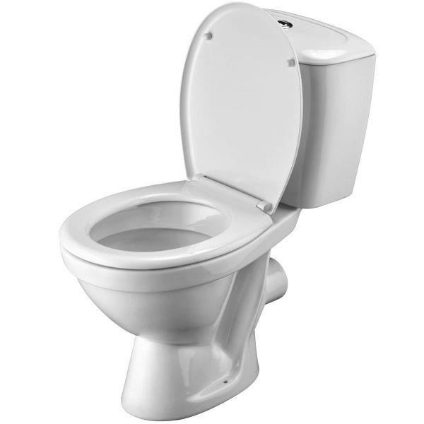 Унитаз Паллада с бачком, белый, 2 х кн.арм., прямой выпуск, нижн.подв., сиденье дюропласт