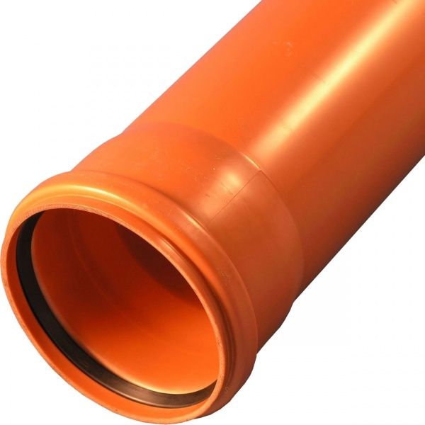 Труба канализационная 160х3,6 (1000) (оранж.) ЭКО