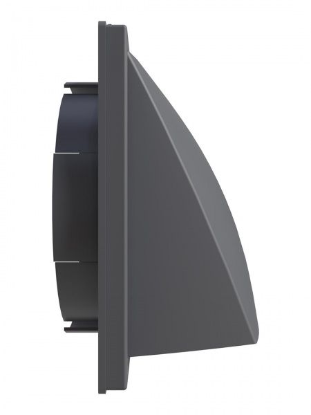 Выход стенной пластиковый D-150/160, 190х190мм, с клапанном (серый)