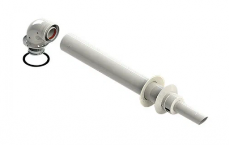 Комплект коаксиальный 60х100 с фланцем+проставка, антилед