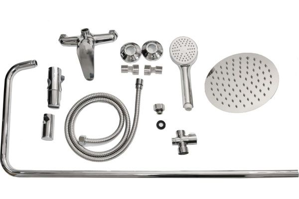 Смеситель для душа одноручный "Istok life Luxe" с жесткой стойкой, лейка, тропическй душ