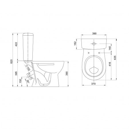 Унитаз "Орион (комфорт)" АНТИВСП., белый, 1 кн.арм., косой выпуск, нижн.подв.,сид.полипр., микр