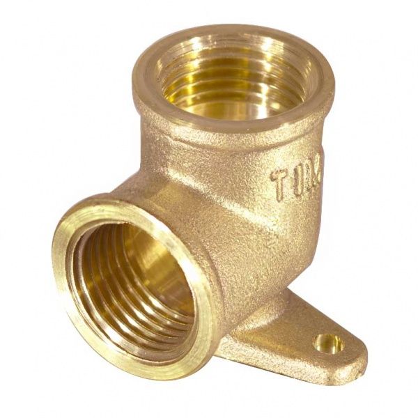 Уголок латунный Ду 15 (с креплением)