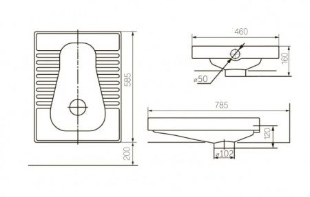 Чаша «ГЕНУЯ» КЕРАМИЧЕСКАЯ напольная  без арматуры (К)