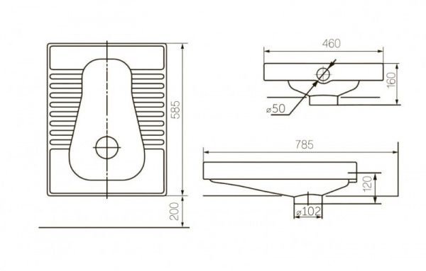 Чаша «ГЕНУЯ» КЕРАМИЧЕСКАЯ напольная  без арматуры (К)
